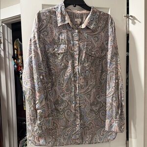 Talbots Multicolor Paisley Blouse
